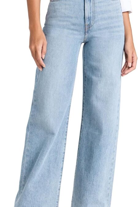 Women's High Rise Non Stretch Wide Leg Full Length Jeans